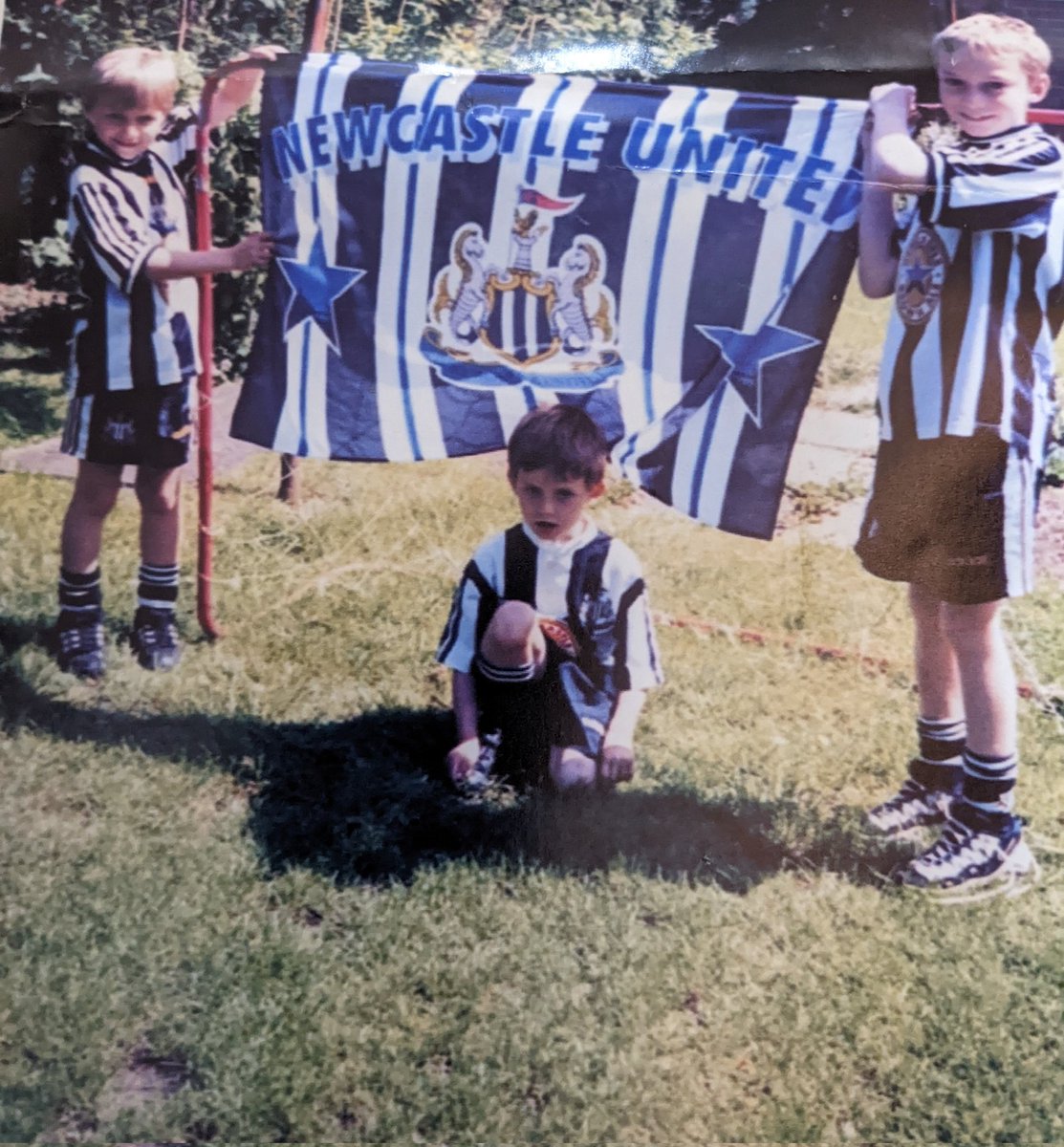 MattCoad88's tweet photo. The day is finally here... 24 years after the first photo, Newcastle United are back at Wembley. It's been a long road and life has definitely changed a lot, but whatever the result this afternoon, going to love every second of it! #HWTL #nufc https://t.co/KI69rwhhH6