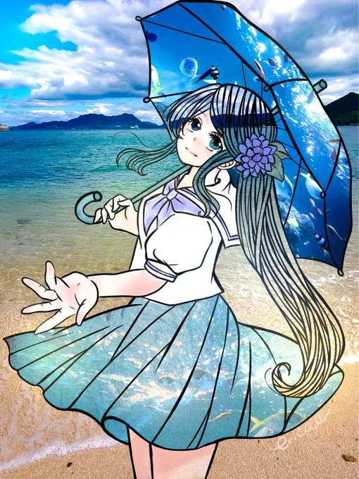 癒しの青 