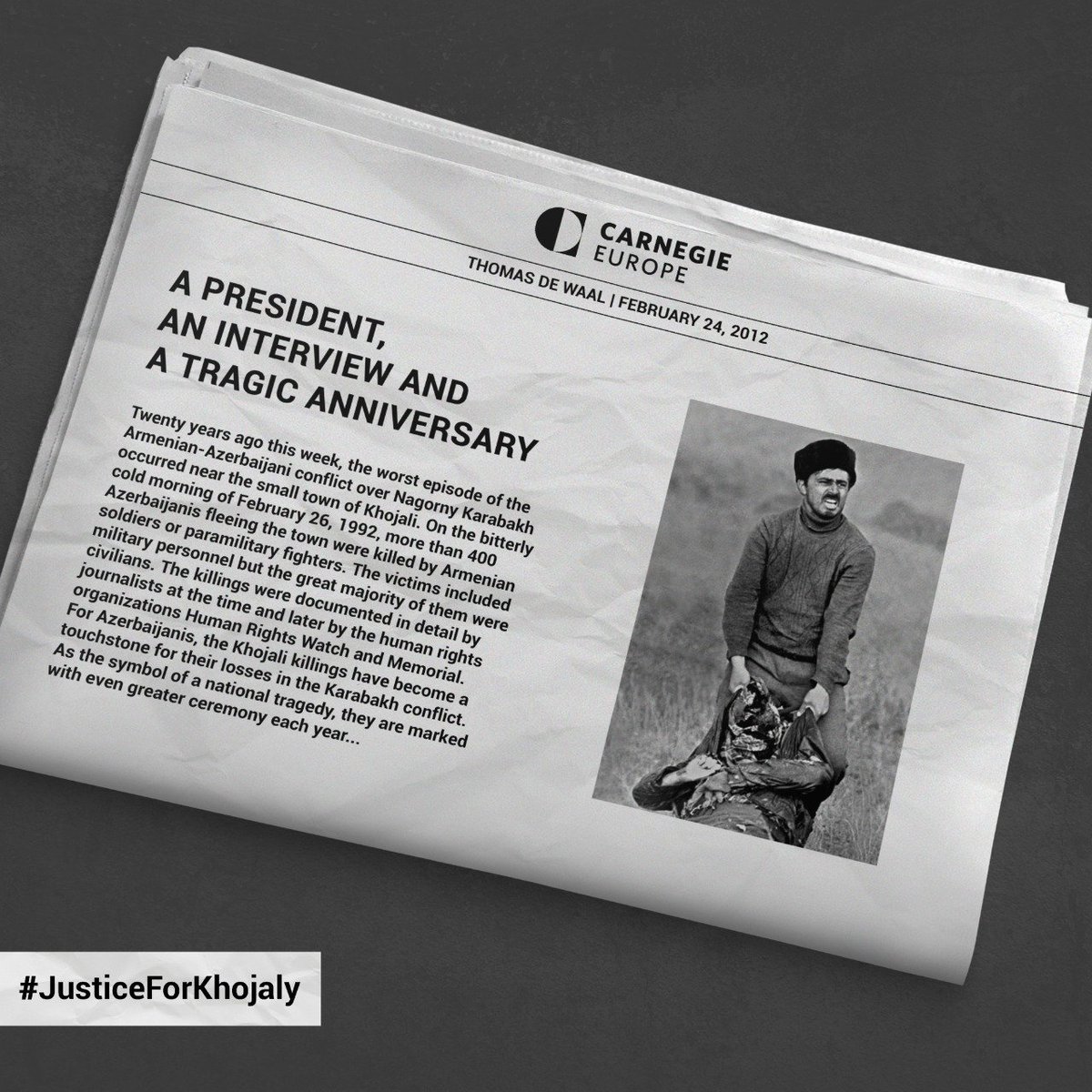 MehemmedNuriy13's tweet photo. In the most recent stage of Armenian #GenocidePolicy against #Azerbaijanis, #KhojalyGenocide should be especially emphasized. It must be considered most heinous crime committed against peaceful Azerbaijanis during the war of aggression carried out by #Armenia. #JusticeForKhojaly https://t.co/Vj5WqwsXAQ
