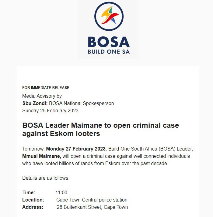 MmusiMaimane's tweet photo. Media statement. 

Our country cannot be run by criminals. https://t.co/IygGXzt0Js
