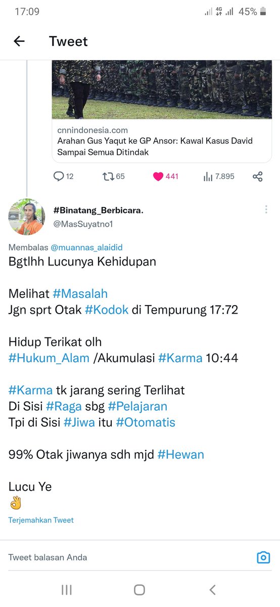 MasSuyatno1's tweet photo. @AlissaWahid Begitulah Lucunya kehidupan.

#Tragedi Otak2 #Terdidik

Krn tdk Pernah di Ajari
Utk #BerCermin
Bahkan Seumur Hidup pun
Tdk Pernah Mengerti
Apa itu #Cermin
Krn itu pula Seumur Hidup
#Otaknya BerCokol di #Perut

Hari Gini Msh Aja #Mem_Beo

Lucu Nian Ye
Lucu
👌 https://t.co/RBoUrPJGU6