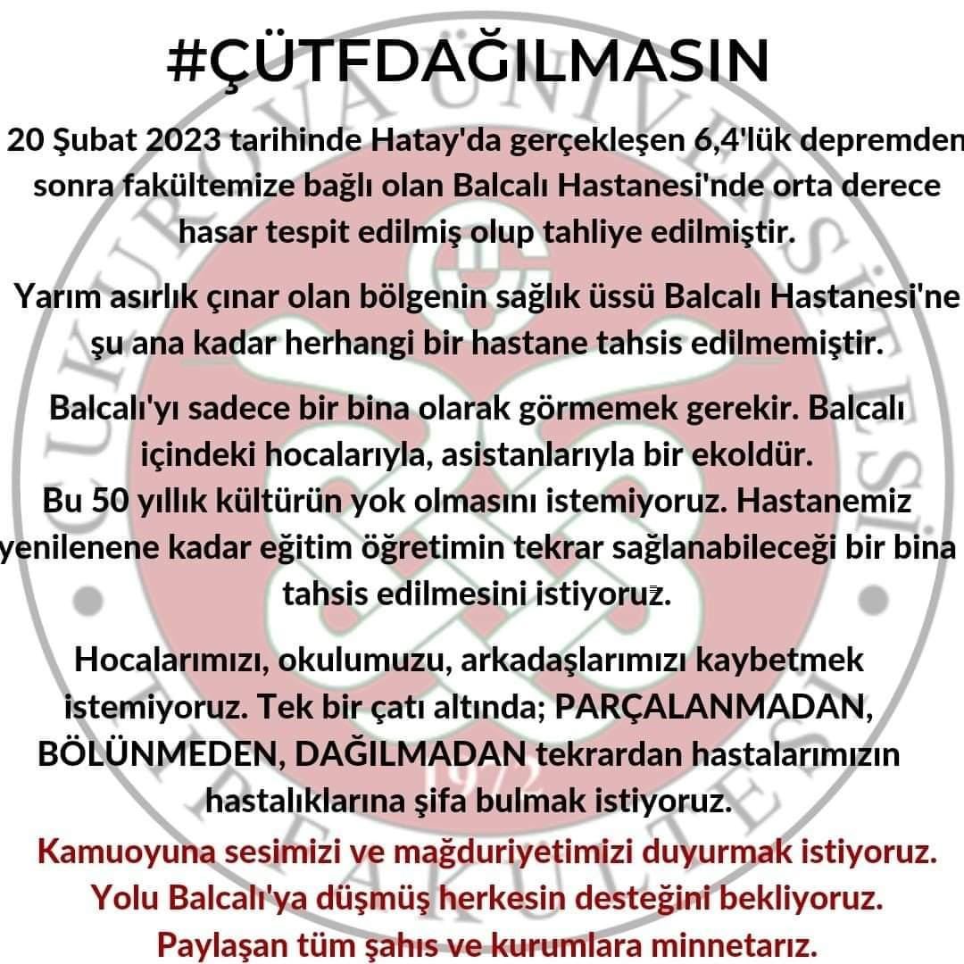 mertfurkan1180's tweet photo. Eminim herkes diyor bu ÇÜTF’lülerin derdi ne arkadaşlar ilk sayfa da anlaşılacak şekilde biraz yazabildik derdimiz ne karışıklık çıkarmak ne başka bir şey biz tarihimizi korumak istiyoruz biz tıbbiyeliler olarak vefamızı göstermek istiyoruz, destek bekliyoruz #çütfdağılmasın https://t.co/EqO3d33VE1
