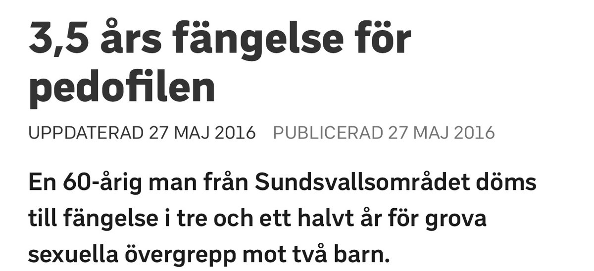 kico88s's tweet photo. Minsta straffet borde vara 15-20 år. Men vissa pedofiler kan dömas fem gånger och få korta straff för att bara fortsätta våldta barn. Grova fall och endast få ett par år. 

Varför skyddar SVERIGE pedofiler?

#JagVetVadEnSnippaAEr https://t.co/gS7HUmy1zl