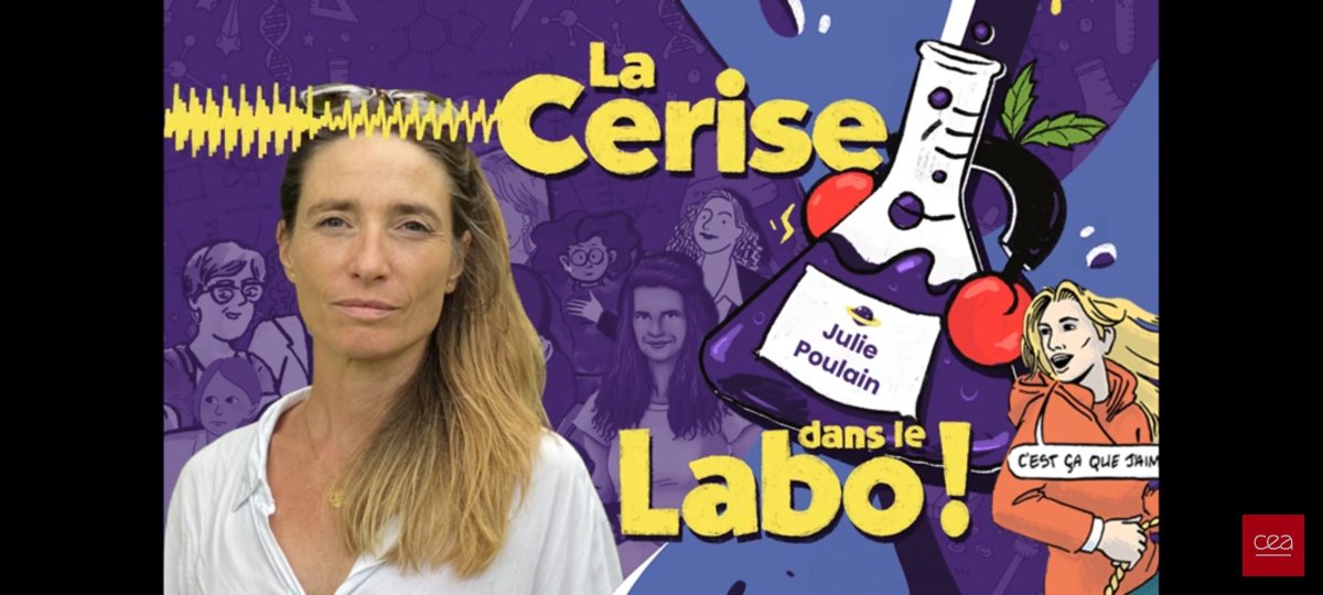 CEA_Jacob_'s tweet photo. [#podcast] "La Cerise 🍒dans le labo" vous connaissez ❓ C'est la nouvelle série du @CEA_Officiel à 🎧 pour découvrir le parcours de femmes du #CEA. 
Cette semaine retrouvez l'épisode 3⃣ avec Julie Poulain chercheuse 👩‍🔬🧬au #Genoscope @GenoUMR_GM 👉🎙️https://t.co/8EHb8TnoaV https://t.co/vGjLUdIOJy