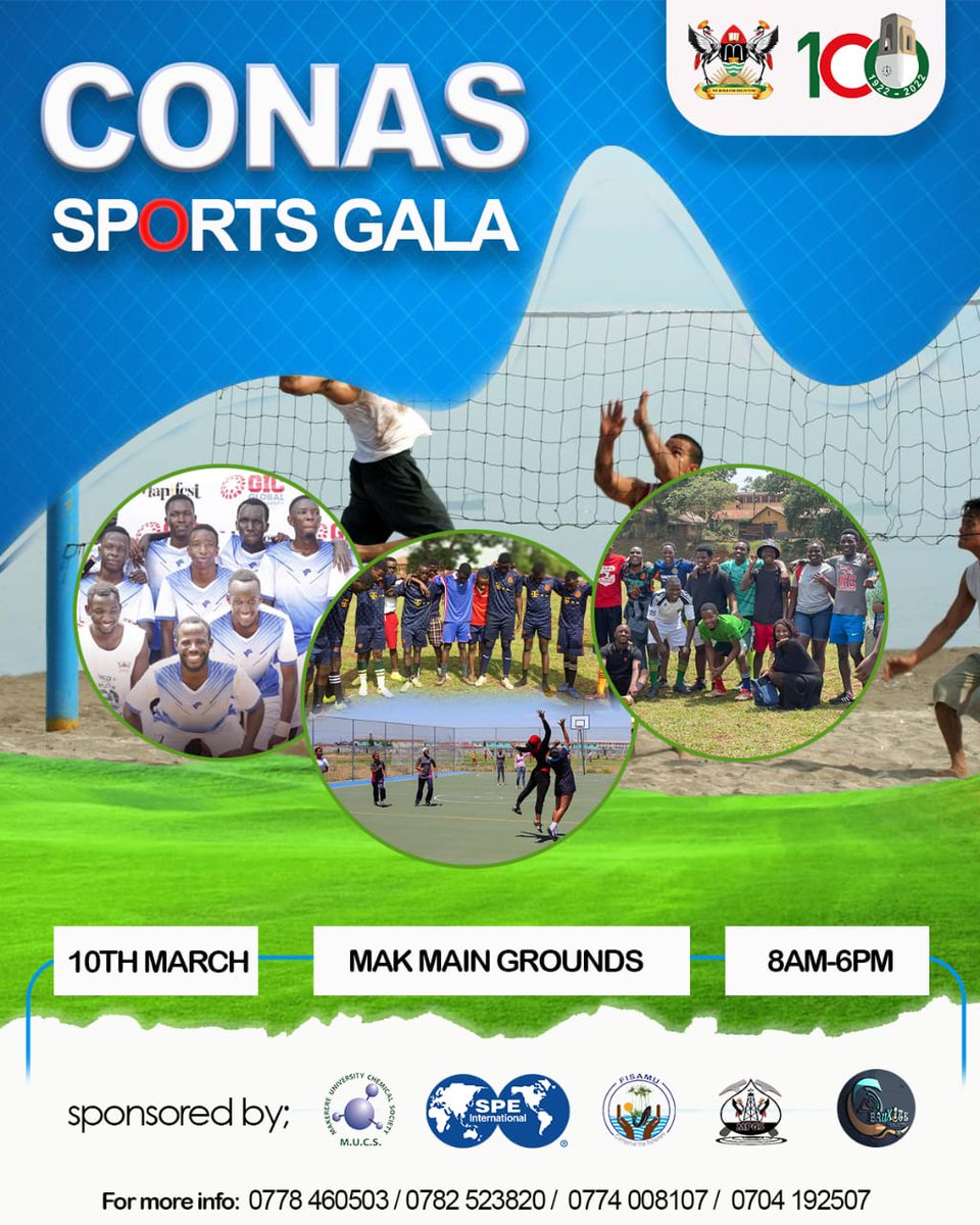 Dear <a href="/MakCoNAS/">Makerere University College of Natural Sciences</a> family,
Here is the gala.create awareness today by sharing this flier.
Think about which sport you are to engage in!
<a href="/BauxiteGraphics/">Bauxite Publicity Graphics🇺🇬</a> @Imperfe29756688 <a href="/ProudMuluri/">Muluri District 📌©🇺🇬</a> <a href="/mpgsMak/">Makerere University Petroleum and Geology Society</a> <a href="/makchemsociety/">Makerere University Chemical Society (MUCS)</a> <a href="/Joygiver911/">Ꭰ◎мїηїQ🦋🇺🇬</a> <a href="/spe_muk/">SPE MUK Chapter</a>