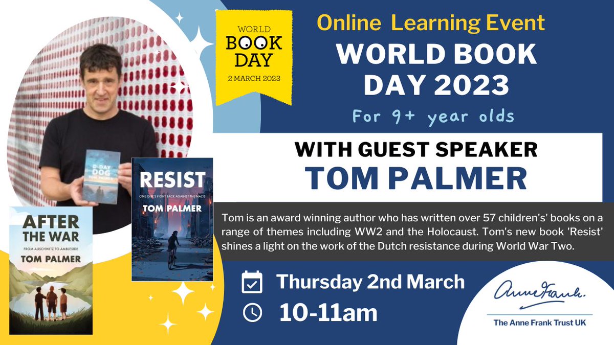 tompalmerauthor's tweet photo. Just a note to say bookings for this virtual event are still open, but if you cannot watch on #WorldBookDay2023, the event will be recorded and available on the same link. But please do join in and chat on 2nd March if you can. Thank you!
https://t.co/vlwxac3oZa https://t.co/dX6Lp1gFmE