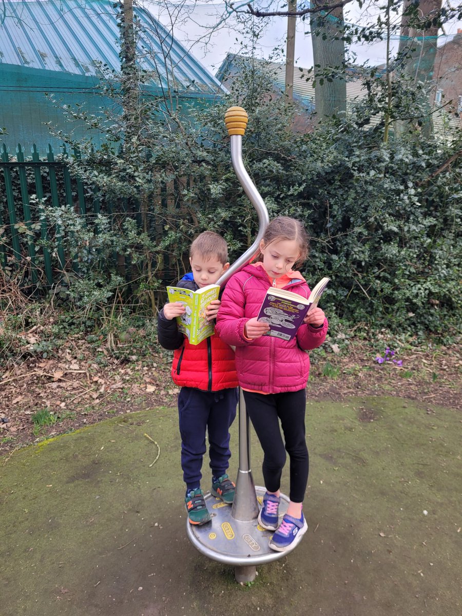 kazh100's tweet photo. @CheadleHulmePri strange places to read a book in CH for the World Book Day competition 😄 #CHPSReading https://t.co/E0GjPUcb9P