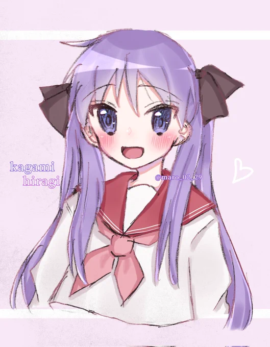 らき☆すた かがみん! #luckystar  #らきすた  #柊かがみ  #イラスト 