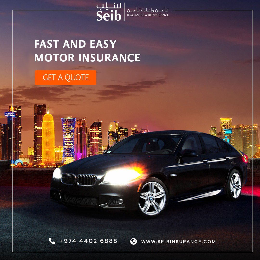 SeibInsurance's tweet photo. Fast and easy motor cover with Seib Insurance.
Get a quote on https://t.co/BfeySAqiv9
Terms & conditions apply.
Seib Insurance and Reinsurance Company LLC (Seib) is a national Qatari Company authorized by the QFCR, license 00114.
#SeibInsurance #qatarinsurancecompany #Qatar https://t.co/t2EMHSUxsN