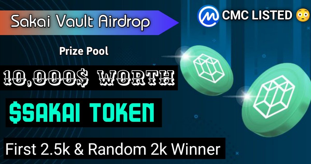 Massive #fcfs #Giveaway 🔥🔥

😱😱 Total Giveaway Pool - $10,000 Worth $SAKAI Token

To Enter ⤵️

➡️ Finish Gleam :- gleam.io/MQzGo/sakai-va…

#Giveaway #Airdrop #fcfs #NewAirdrop #New_Airdrop