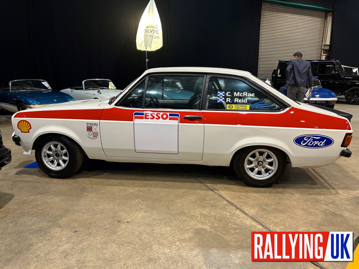 RallyingUK's tweet image. McRAE:  📷 At auction by @silverstoneauc at @RaceRetro_ 2023 — Colin McRae and Robert Reid's 1990 Hackle Rally-winning 1976 Ford Escort MKII [NUS 877P]. Est. £200,000 - £240,000.

🇬🇧 @robertreidwrc | @FordPerformance | @forduk | @ShellMotorsport | #RaceRetro