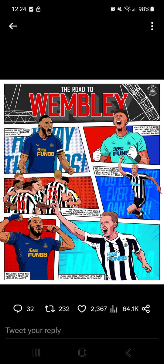 Should out to two of the canniest <a href="/NUFC/">Newcastle United</a> fans I know, my Dad (aka Man, Grandman) and our CEO @InspiraMarkB HOWAY THE LADS!  ⚫️⚪️