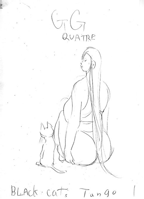 明日は歯医者行って確定申告書類プリントしてえっちな絵を描く予定です。
コンテのぞんざいなグリグリ。 