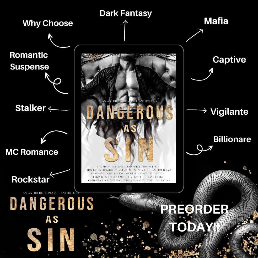 ❤️‍🔥❤️‍🔥$0.99❤️‍🔥❤️‍🔥
This anthology is hot and definitely dirty… but it will feel so good 😉
🔥🔥🔥🔥🔥
Give in to FORBIDDEN DESIRE
💥Mafia Romance
💥Enemies to Lovers
💥Forbidden 
💥Secret Affair
💥Five Flames
A McDade Novel:
books2read.com/DangerousAsSin
🔥🔥🔥🔥🔥