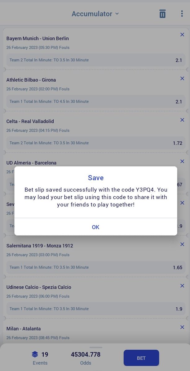 OlaaTee1's tweet photo. Frame 2
Fouls in Minutes

45k odds
Bet wisely https://t.co/UZVGEZyFX3