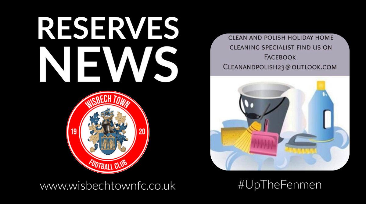 The reserves may have lost on the pitch yesterday 2-3 to league leaders Sawtry but they were winners off it.
Clean &amp; Polish Holiday Home kindly sponsored the game and will sponsor each remaining reserves home game.
Thank You! #UpTheFenmen