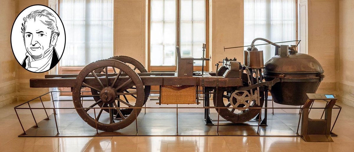 TheatrumBelli's tweet image. 26 février 1725 : Naissance de Nicolas Joseph CUGNOT, ingénieur #militaire. Il a conçu et réalisé le 1er véhicule #automobile jamais construit. Il s'agit d'un #fardier d'#artillerie, mû par une machine à vapeur à 2 cylindres. 
300 ans plus tard, le fardier a bien évolué (#UNAC).