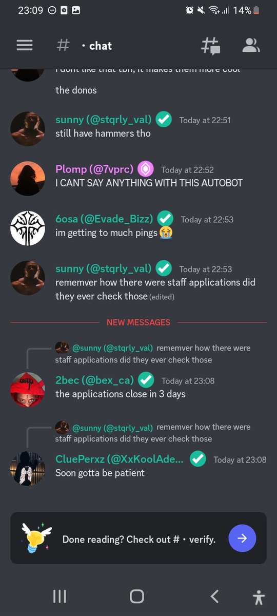 Ace on X: @bloxlink Why can't I verify my account in this discord server,  I verify it but then can't message in chat channel. It keeps saying click  here to verify.  /