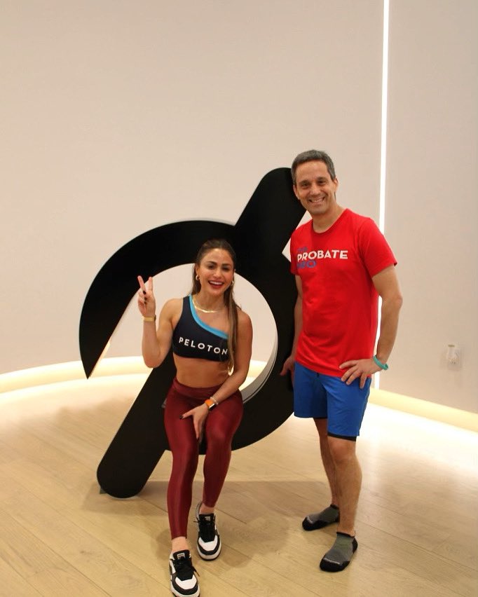 TheProbatePro's tweet image. First Peleton ride of my life with my new friend @OliviaAmatoNYC