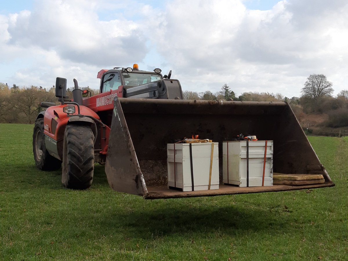 AlisonsBeeClass's tweet photo. Today we had to move couple of hives from their existing position to a much improved location.

Check out farmer Mark's bucket.  Certainly helped our muscles 💪💪💪

The new site is within a newly planted mixed, native woodland 🥰🌳🌱🌳

@GreenAcres_Farm #bees #organic #farming https://t.co/AcoVbITAKn