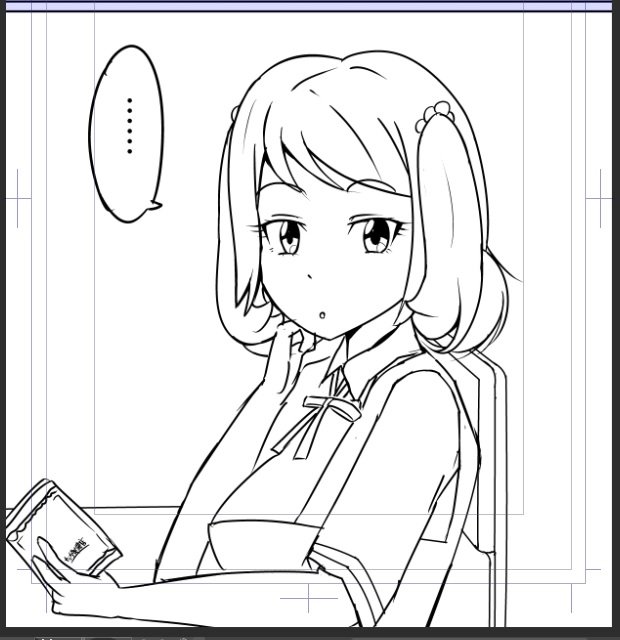 机といすを描くのむずかしい・・・パース定規使いました 