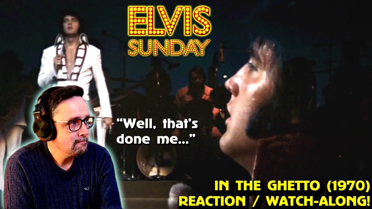 ELVIS SUNDAY! IN THE GHETTO – VEGAS, 1970 REACTION / WATCH ALONG! youtu.be/AGVyVQhhQEw
Well phew; this was an emotional one…
Thanks for watching! 
#Elvis #ElvisPresley #InTheGhetto #TCB #ThatsTheWayItIs #ElvisReaction #ElvisSunday