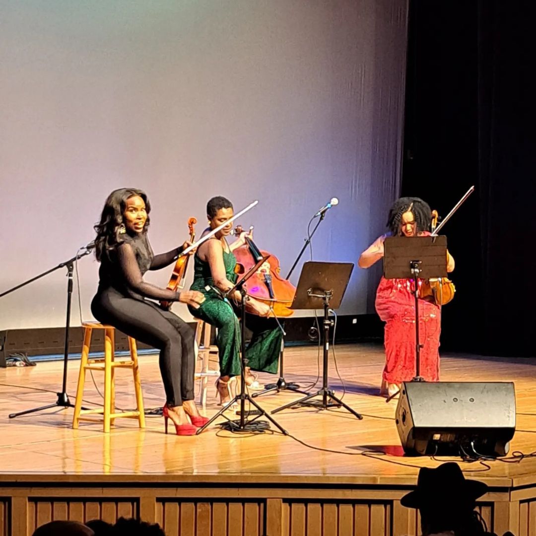 PRCMDLinks's tweet photo. Our private VIP "after glow" included champagne toasts, delectable charcuterie board treats and a meet and greet with the artists of the hour, the String Queens. #stringqueens #prcproud #EALinksInc https://t.co/h4tjllWZHc