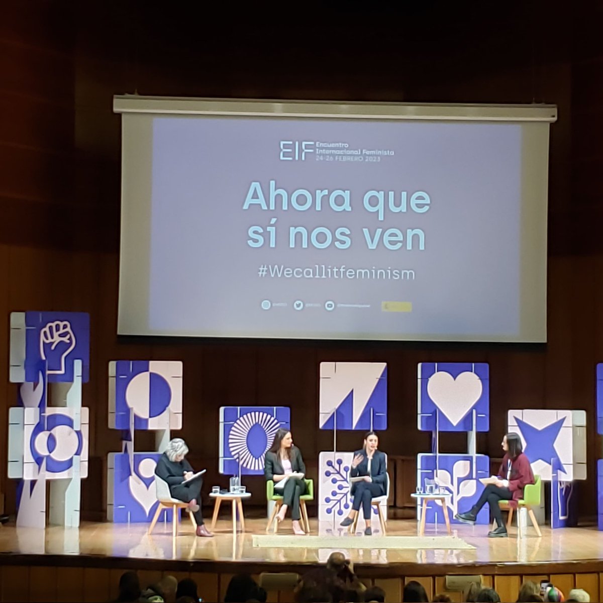 "It's a mistake to think that the state changes society. Society changes the state" - the inimitable Rita Segato.

Panel with Irene Montero and Irina Karamanos, Encuentro Internacional Feminista #eif