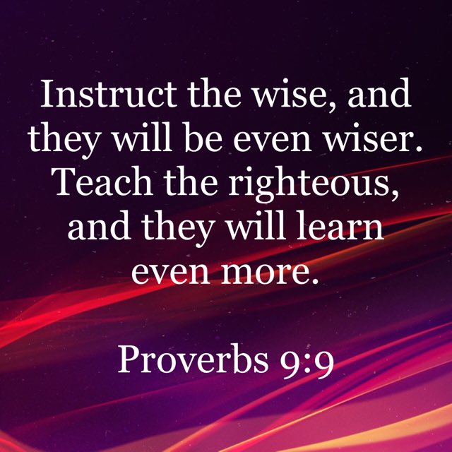 _Clark_Shepherd's tweet photo. Embrace learning to become the best version of yourself. Have a blessed week! #Proverbs9:9 #Wisdom #PersonalGrowth https://t.co/Ex8GsIz3EK