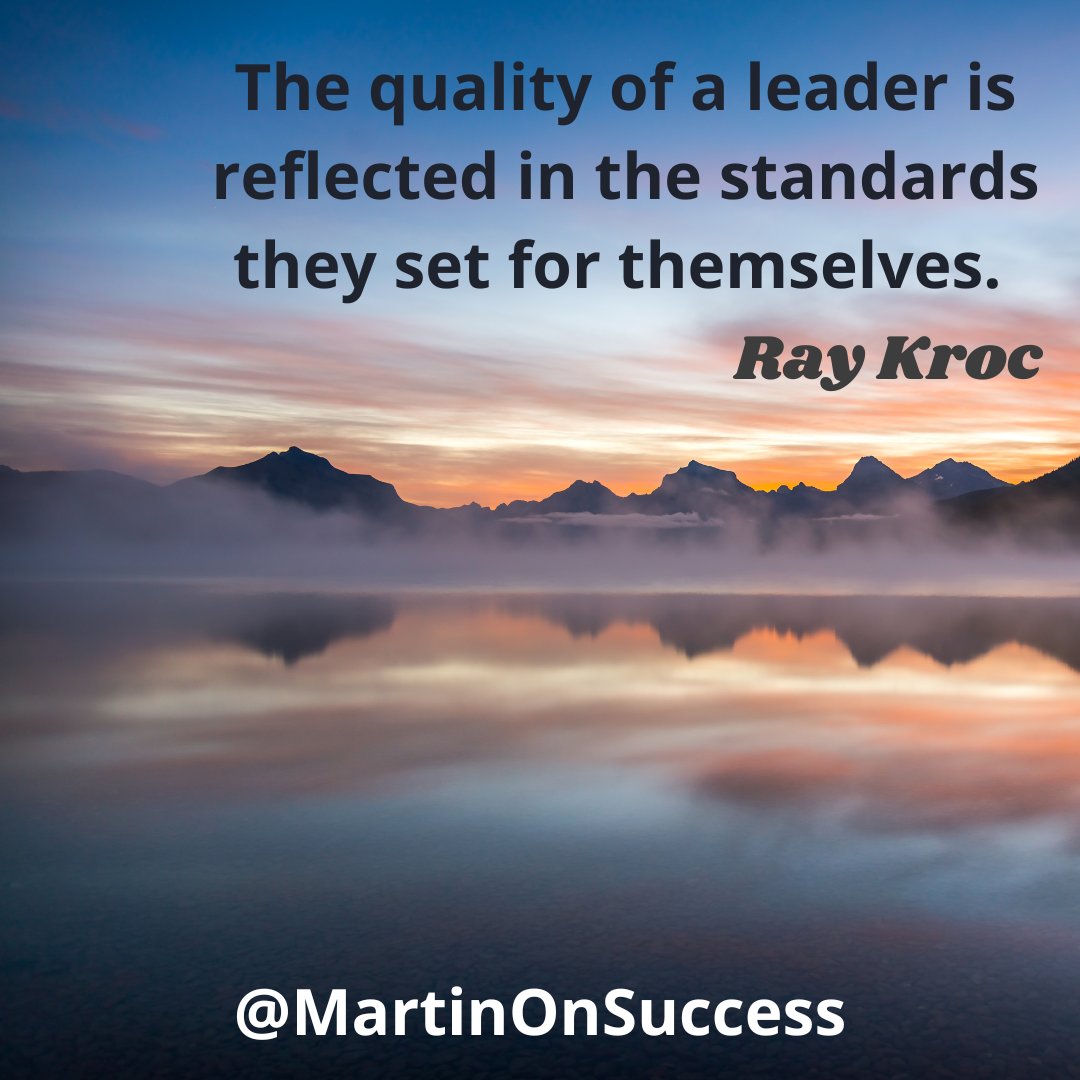 Ray Kroc (<a href="/McDonalds/">McDonald's</a>) has this sage advice on leadership.  What are the standards you set yourself?

#success #leadership #motivationalquotes #inspiration #wisdom #mindset #selfdevelopment #personalgrowth