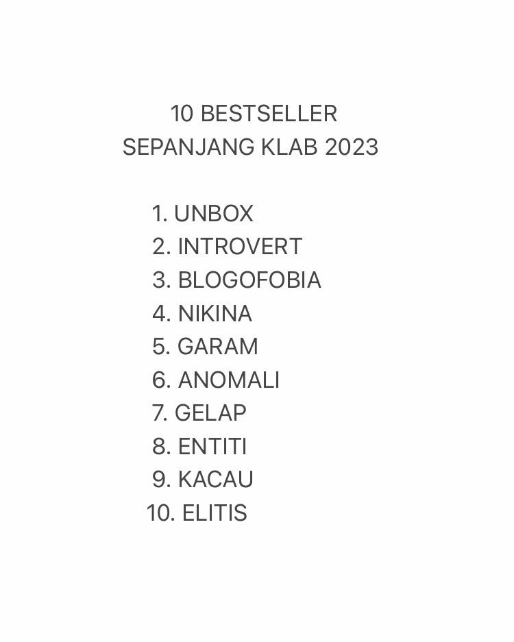 BukuFixi's tweet image. Bestsellers #KembaraFixi sepanjang #KLAB2023. Terima kasih kepada semua untuk acara yang sungguh meriah dan berbunga ini! ❤️🌻