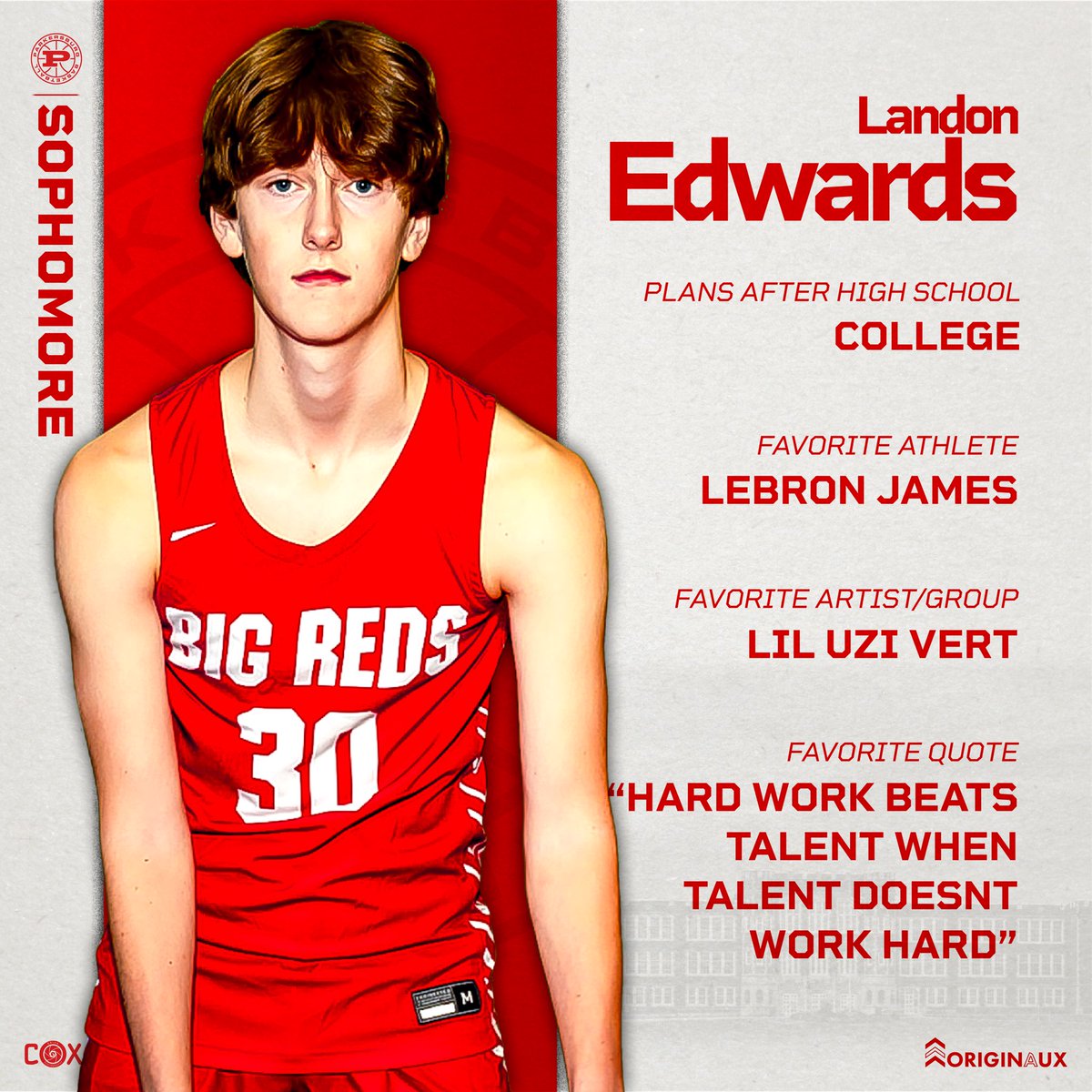 Sophomore Spotlight - Landon Edwards 
#GiveEverything