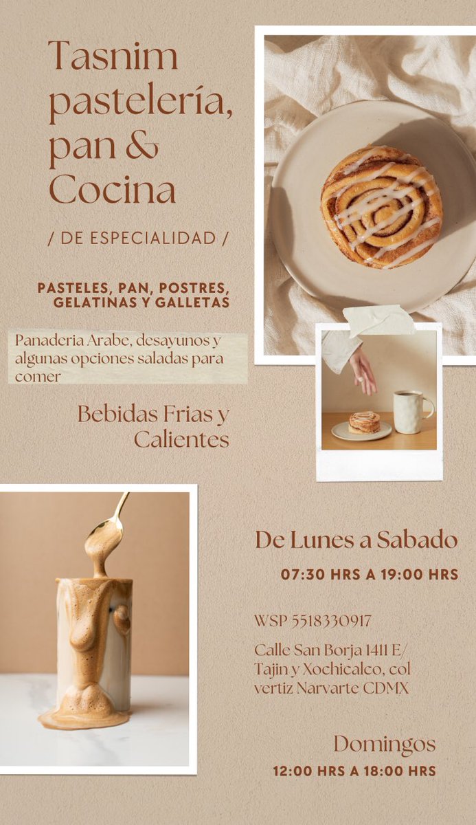 Tasnim42Tasnim's tweet photo. Quieres algo diferente ? Ven a disfrutar de nuestras delicias !
#cdmx #vertiznarvarte #halal #mexico #pastelesdecorados #pastelespersonalizados #cafe #pan #tartas #libano #tartas #huevosturcos #arabes #cafeturco #tisanas #chocolate #tienda #galletas #comidahalal #typ https://t.co/bmYSOVdOha