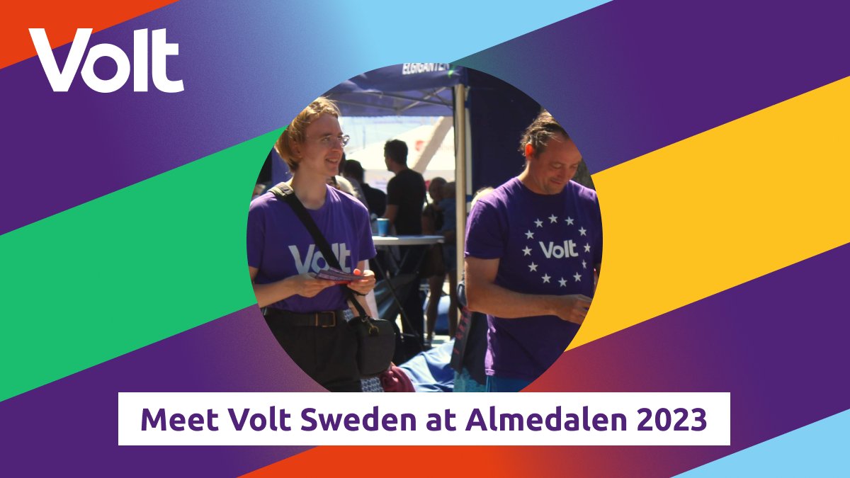 We want as many volters as possible to show up at Almedalsveckan 2023 (27 June - 1 July).
Let's make us impossible to ignore! #voltinvasion

We will be there from 10:00 to 17:00 every day!
#almedalen2023 #votevolt