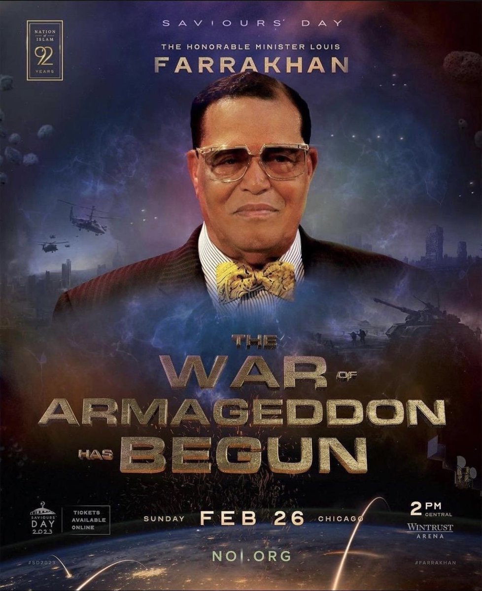 MosqueMaryam's tweet photo. The Honorable Minister @LouisFarrakhan speaks Live from The Wintrust Arena today at 2pm CT!!!

Tune in at https://t.co/RLyzKyTSnV📱 💻 📺 

#SavioursDay #SD2023 #BlackHistory #NOISundays https://t.co/cVQdzmtm6Q