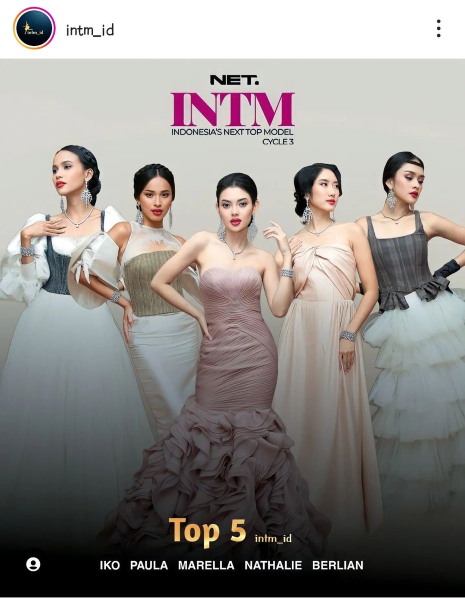 Tio_Granger's tweet image. SEREM SEREM, dah diurutin aja urutannya, dari TOP 5-WINNER (kanan ke kiri), apakah spoilernya benar? 
#intm #intmcycle3 #spoiler