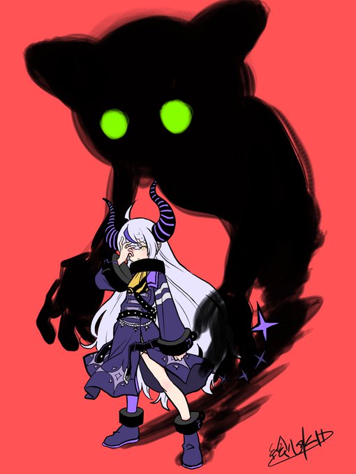 修行を終えパワーアップして帰還したラプ様。#laplus_artdesu#ホロライブ#hololive 