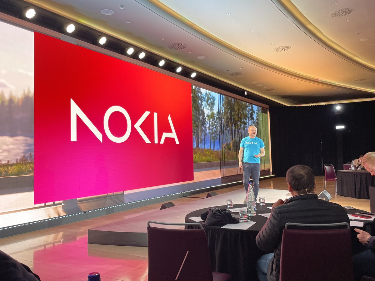 First up at #MWC2023 <a href="/nokia/">Nokia</a> CEO <a href="/PekkaLundmark/">Pekka Lundmark</a>. Big shift from consumer to enterprise with a fresh #rebrand