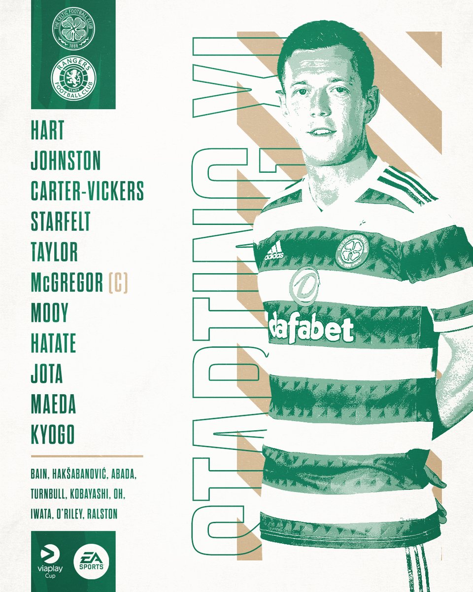 📋 Your #CelticFC line up for the #ViaplayCup Final

 🟢⚪️

#CELRAN | #COYBIG🍀
