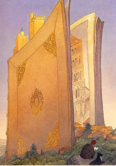 There is simply nothing more magical than a book.
(art by Allen Williams)