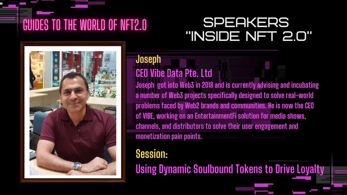 DaoMetaGo's tweet photo. #Speakers
Joseph @josephkhan515 - CEO Vibe Data Pte. Ltd. 
Advising and incubating a number of Web3 projects specifically designed to solve real-world problems faced by Web2 brands and communities. The former Head of R&amp;D at Grab and COO at Enjinstarter. https://t.co/bpRiGDOiGq