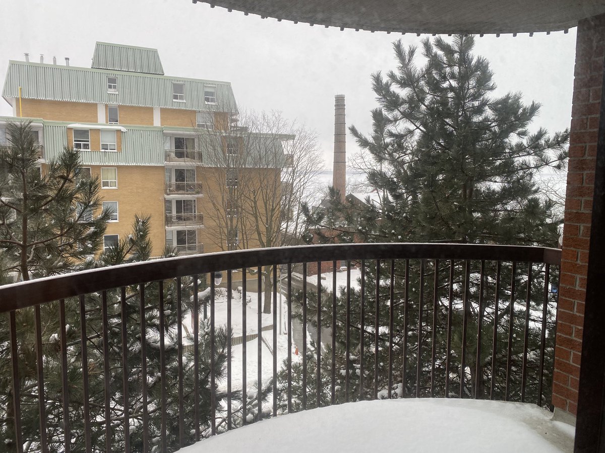View from my balcony yesterday. View from my balcony this morning. Hhhmmm…
