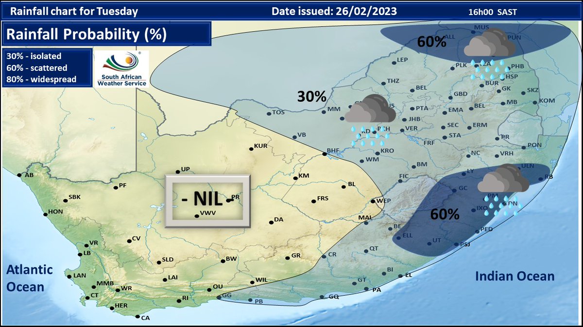 SA Weather Service on Twitter "Rainfall chart for Tuesday 28022023."