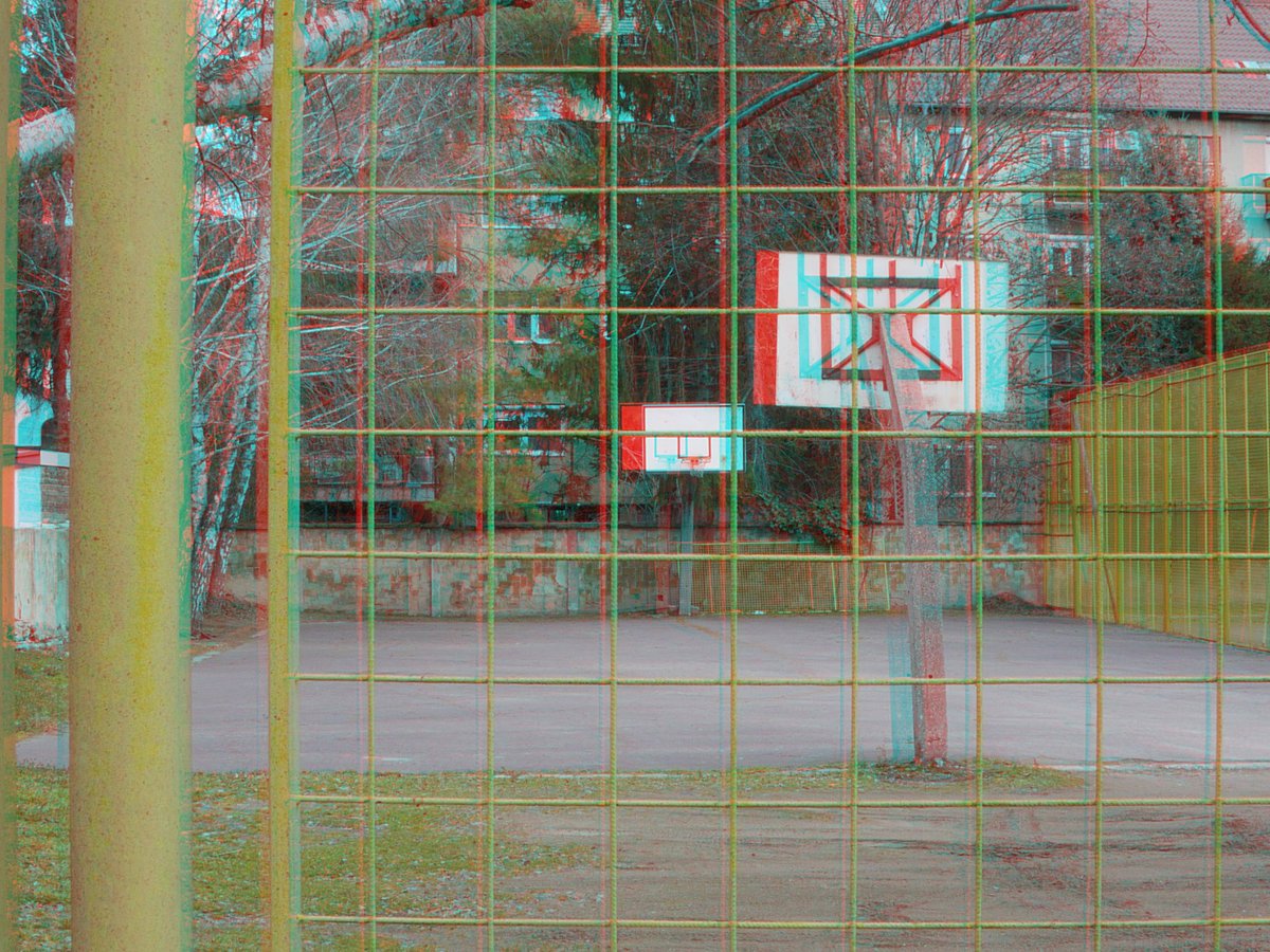 #basketballcourt #anaglyph #stereoimage #3dphoto #hft012 #lumix #lumix3d