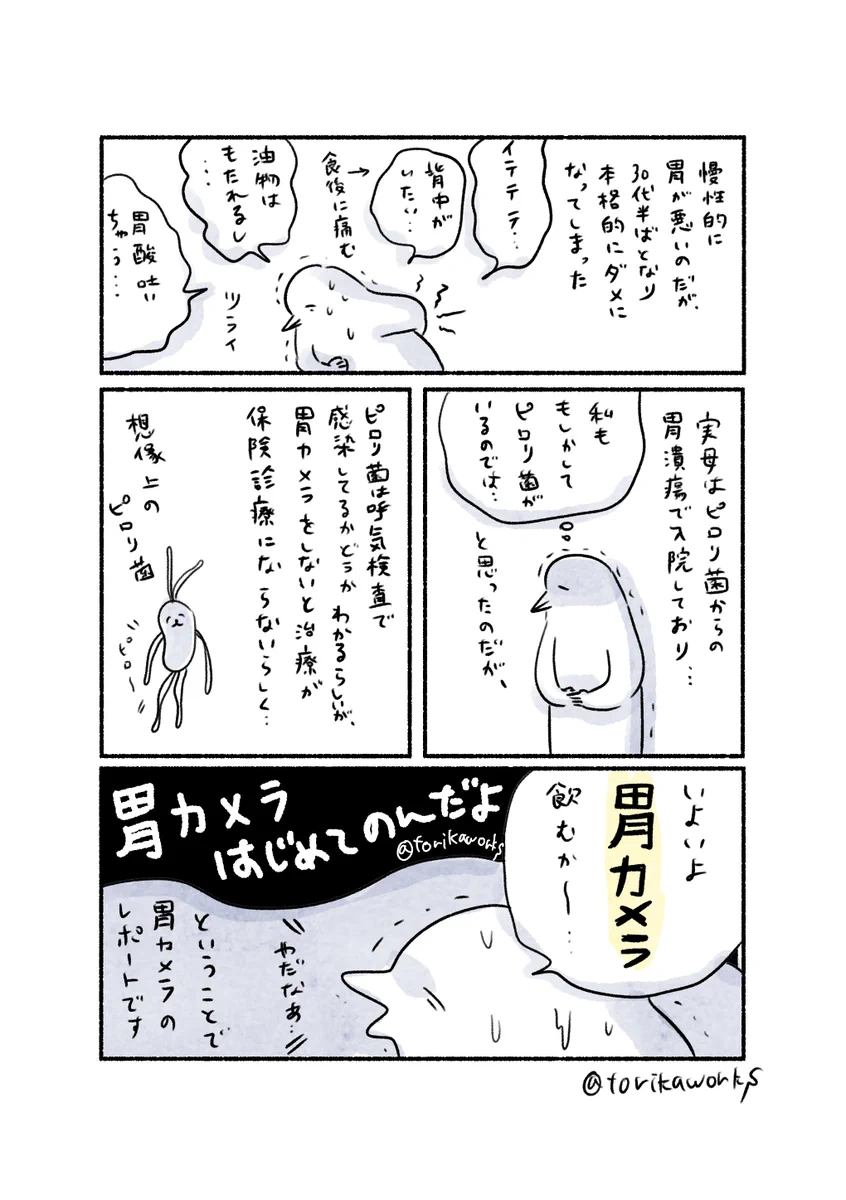 初めて胃カメラを飲んだ話。臨場感あふれる体験記がおもしろい。