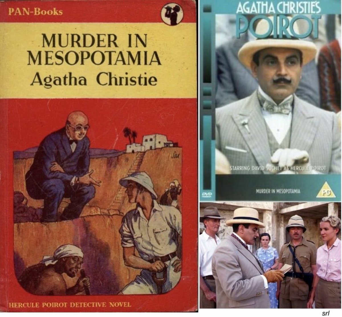 SaveRedlandLibr's tweet photo. 1:50pm TODAY on #ITV3
From 2002, s8 Ep 2 of “Agatha Christie’s Poirot” - “Murder in Mesopotamia” directed by #TomClegg from a screenplay by #CliveExton
Based on #AgathaChristie’s 1936 #Poirot novel📖
🌟#DavidSuchet #HughFraser #IainMitchell #PandoraClifford #ChristopherBowen https://t.co/7oKnua0gw7
