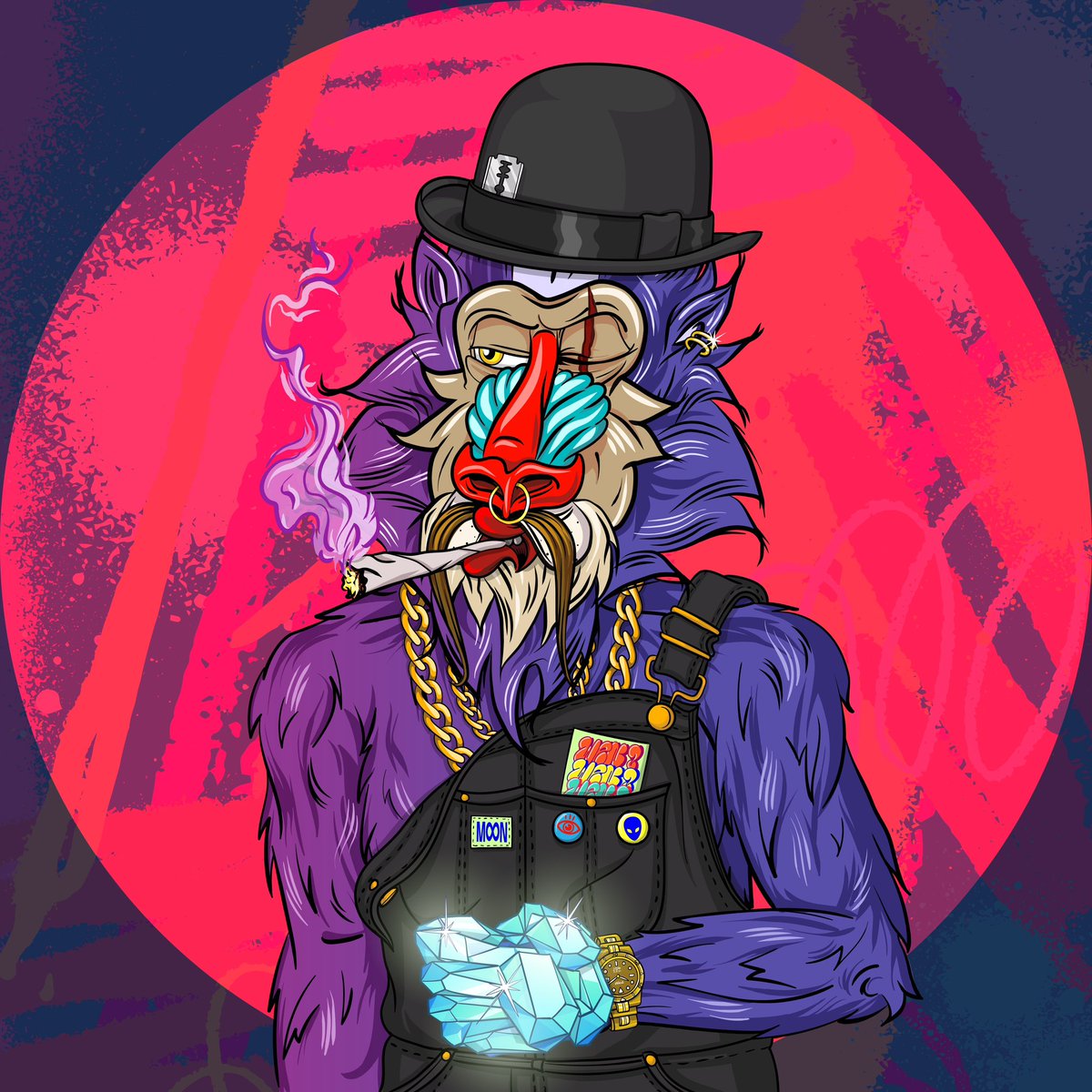 caket89's tweet photo. Happy 1 year Anniversary to @TheMandrillz! The project I quickly fell in love with 2 months into CNFT. It was the Art and community for me.  The team has said since the beginning, we are here for the long term. And here we are with this 1 year point, standing strong 🥰🎉❤️ https://t.co/lSiRLLxz3X