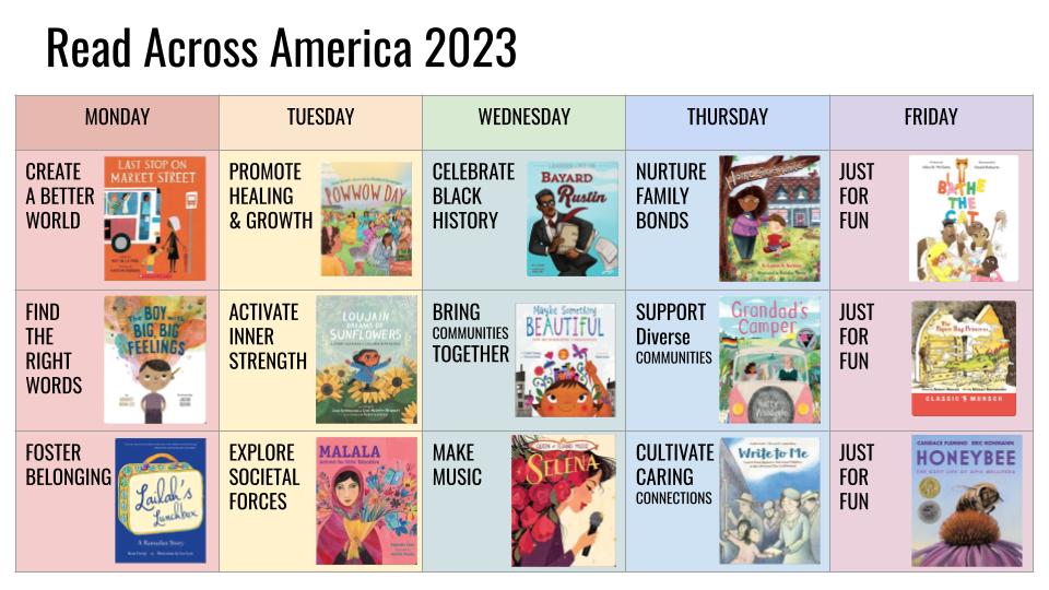 Read Across America Week begins tomorrow. Each day has multiple themes and multiple books to provide choice.  If you have an Epic account, you can read along too.
Tomorrow, wear a school appropriate shirt with words.
#NNPSProud #RiversideProud #readacrossamerica
