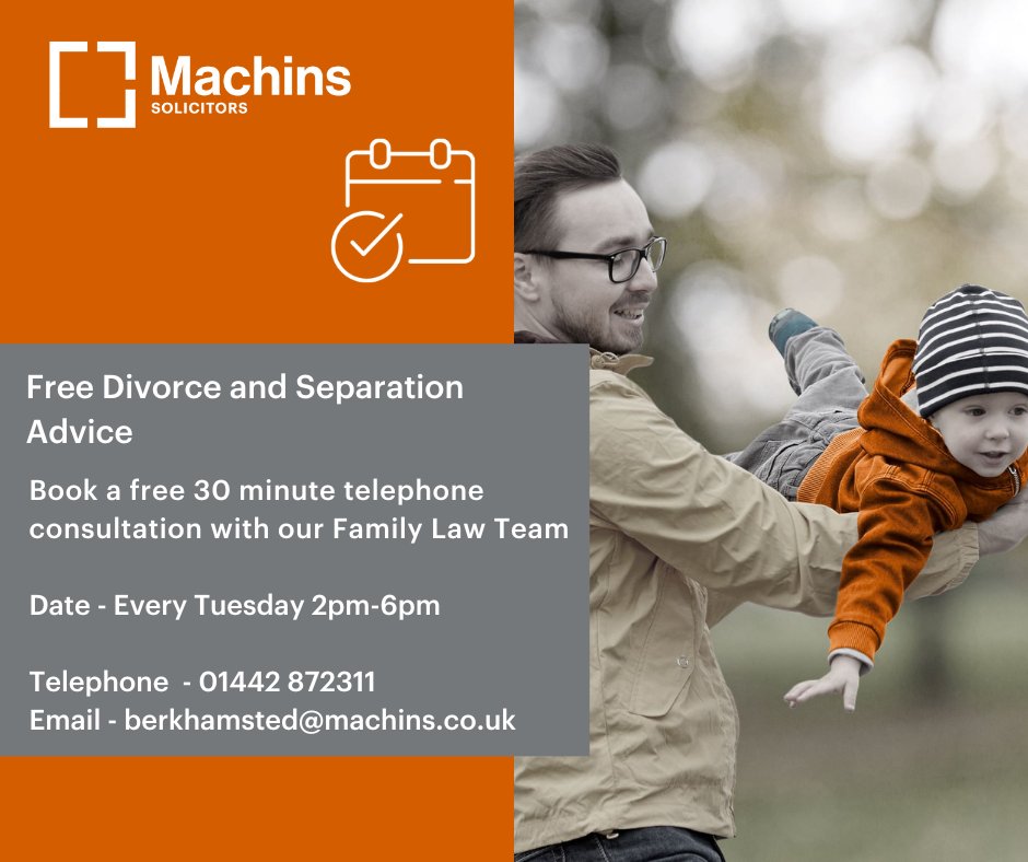 MachinsLaw's tweet photo. Don't forget you can speak to one of our family law experts about any aspect of #divorce #separation #finances #childrenmatters #cohabitation every Tuesday from 2pm-6pm.  #familylaw #toptier #berkhamsted #luton @ToriGrantLaw @shelleyrolfe  @Joe_C_Law @TPalmerlaw https://t.co/DuxPjjJfWh