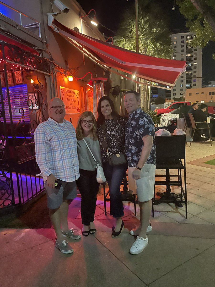 Reconnecting with our Southie expats! So great to see <a href="/FJPBoston/">Freddie Peterson</a> and Melissa in Miami. Back to the cold for us!! <a href="/KHTinlin/">Kris. Heather Tinlin</a>  <a href="/maureencaught/">Caught in Southie</a>